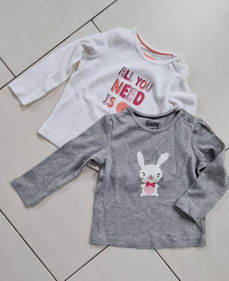 2x tricko dlhy rukav, lupilu,74