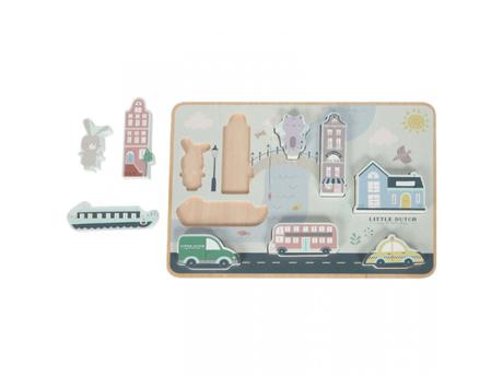 Little dutch vkládacie puzzle mesto, 