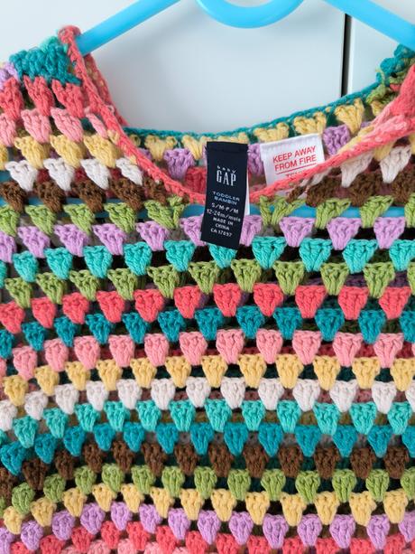 Farebné pletené pončo, gap,80