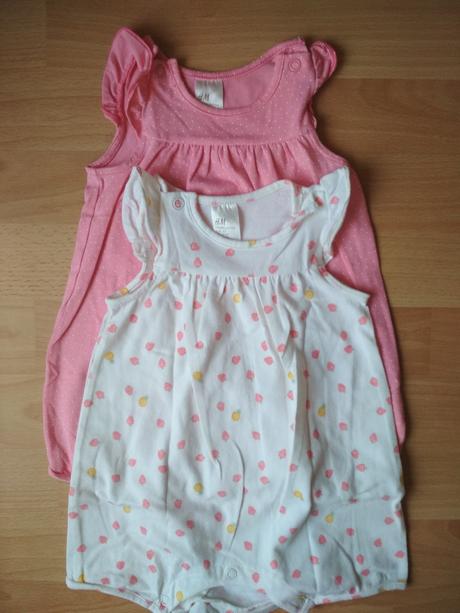 Prekrásne letné overaly/opaľovačky 2ks, top stav, h&m,62