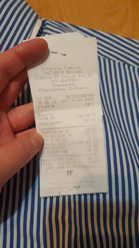 Prúžkovaná košeľa 43-44, 43