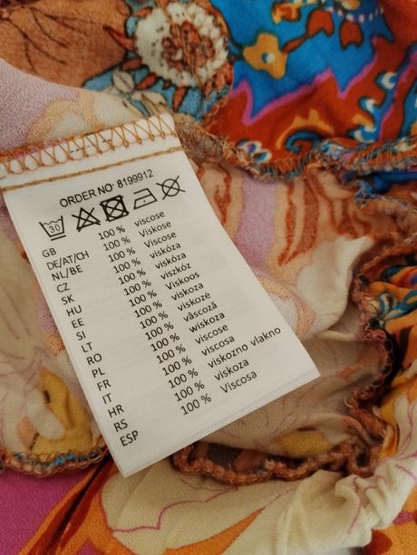 Farebná boho crop blúzka s viazaním, 38 / m