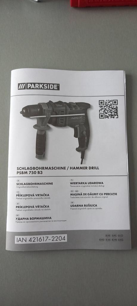 Príklepová vŕtačka parkside, 