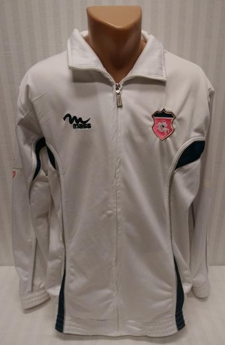 Pánska biela mikina na zips, nápis f.c.sparta mass, xl