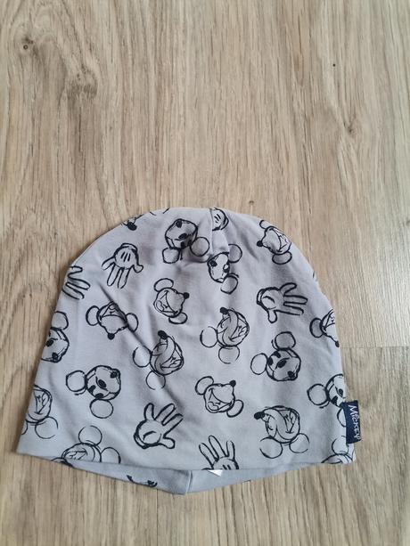 Bledomodrá čiapka mickey, h&m,62