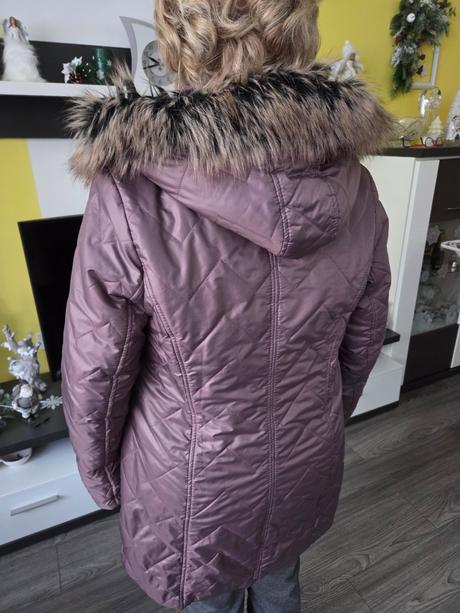 Fialová zimná bunda, xl