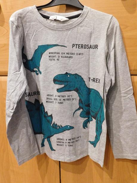 Tričká s dinosaurami, h&m,134