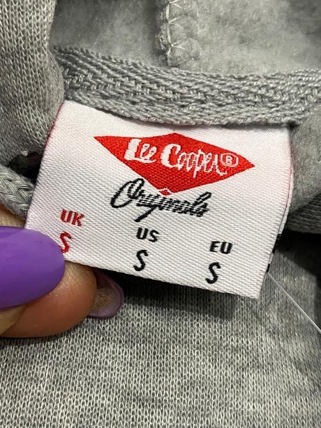 Pánska mikina s kapucňou lee cooper sivá (s), lee cooper,s