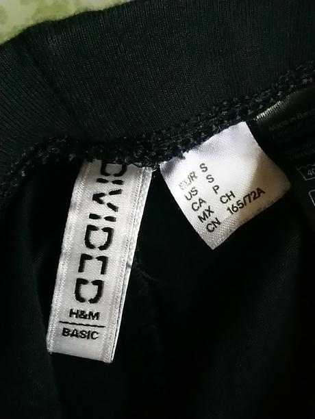 Dámske čierne elastické legíny,h&m, xs, h&m,xs