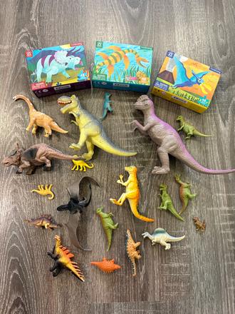 Safari ltd . postavicky a mudpuppy puzzle dinosaur,