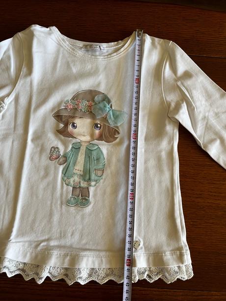 Tričko s dievčatkom s 3d mašľou 122/128, mayoral,122