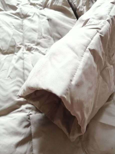 Zimný prešívaný kabát ham, v36, zlatá béžová, h&m,36