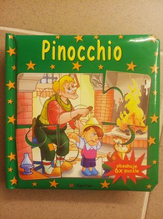Kniha puzzle pinocchio super stav,