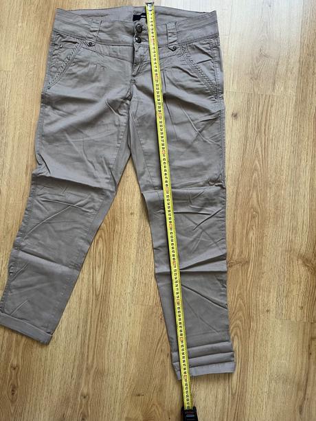 Nohavice tenké krémové, 40