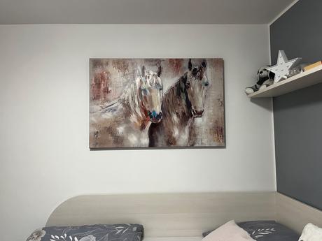 Obraz abstratná maľba kone, 