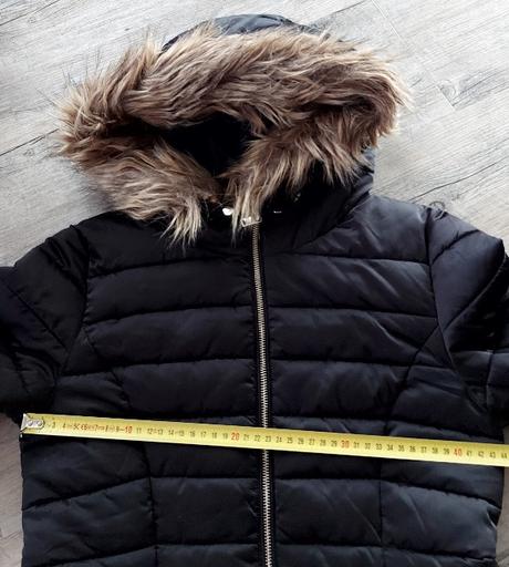 Čierna bunda divided, h&m,38