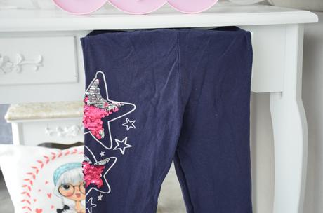 Tmavomodré legíny s flitrovou aplikáciou-134, 134