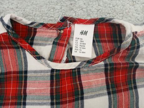 Vianocne karovane saty 86, h&m,86
