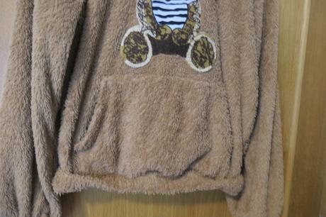 Hunata kvalitna, krasna damska mikina s medvedom, l