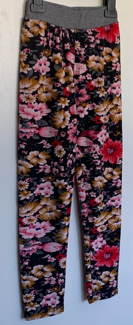 Dievčenské kvietkované nohavice, 128