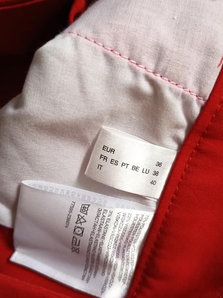 Červené elegantné nohavice c&a, c&a,s