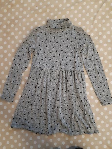 Úpletové šaty s rolákom 134/140, h&m,134