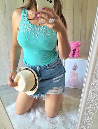 Trblietavý kamienkový top-s/m, s