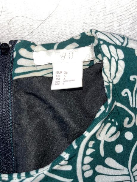 Zelené šaty so vzorom, h&m,36