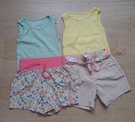 Šortky, tielka, h&m,92