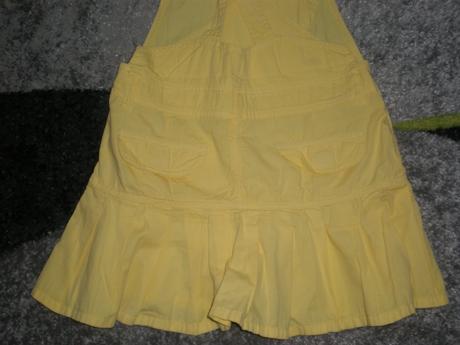 Žltá sukňa na traky, xs