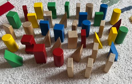 Drevené skladačky ikea underhålla, 40 ks,