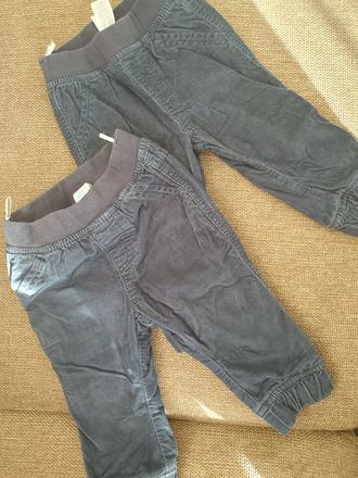 Menčestrové nohavice, zateplené, 74