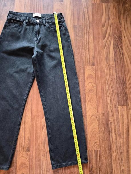 Nové čierne baggy rifle abercrombie 152 / 158, abercrombie&fitch,152