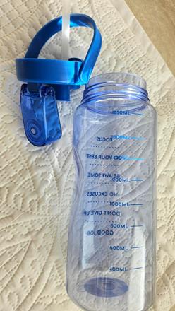 Motivačná prenosná fľaša na vodu, 2l,