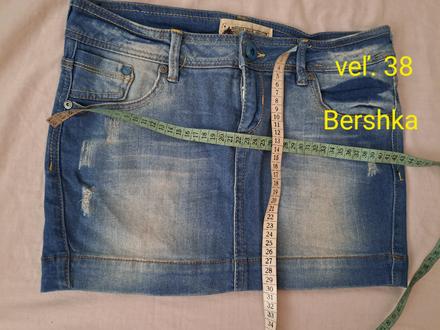 Sukňa riflová, veĺ. 38, bershka, bershka,38