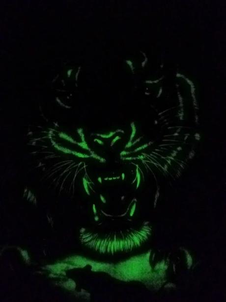 Tiger - svietiace tričko rook mang, s