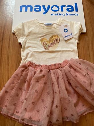 Set cuore ružový, mayoral,92 / 98