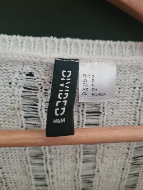 Biely sveter h&m divided, h&m,s