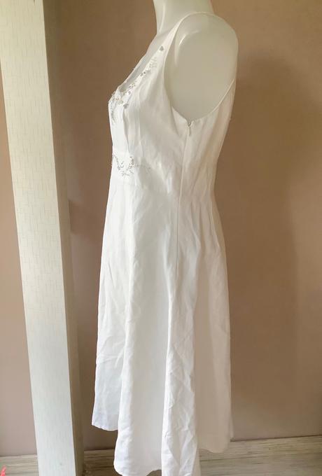 Šaty lan a viskoza, papaya,40