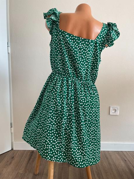 Zelené kvetinové letné šaty, l, l