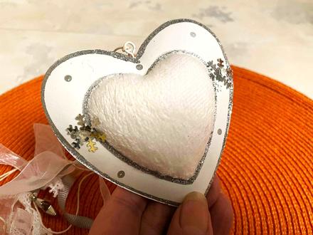 Vianočná dekorácia/3d srdiečko,