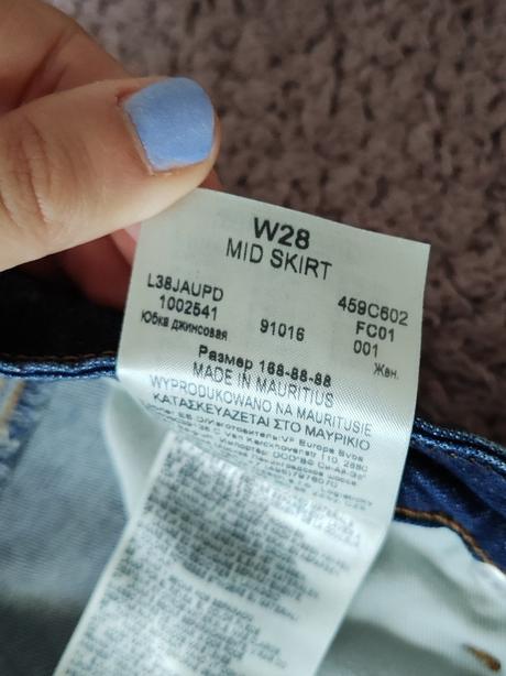 Riflová sukňa lee, lee,m