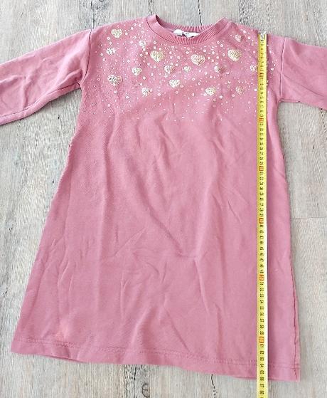 Mikinové šaty s flitrami, h&m,134