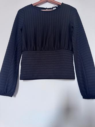 H&m elegantný top s dlhým rukávom, h&m,xs