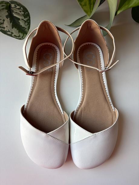 Shapen barefoot sandálky poppy white, veľkosť 40r, 37