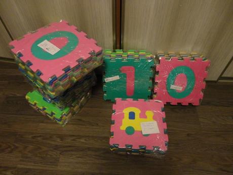 Penové puzzle - 30 ks- čísla + abc + doprava, 