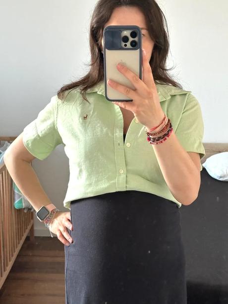 Svetlozelená košeľa s krátkym rukávom ralph lauren, ralph lauren,m