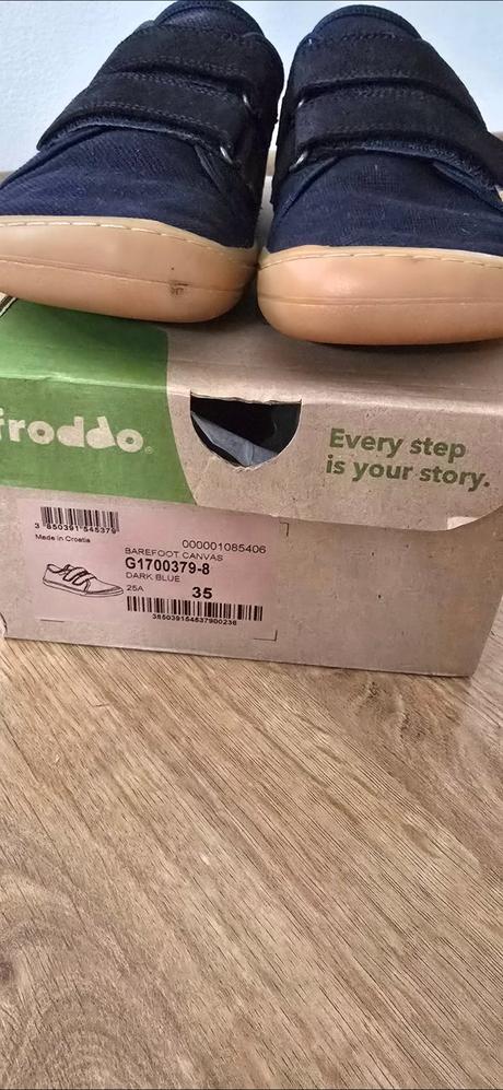 Barefoot plátenky froddo dark blue, froddo,35