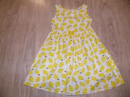 Citrónikové šaty -top stav, h&m,110