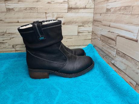 Rieker 40 - dámske čierne čižmy s membránou, rieker,40